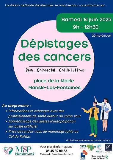Illustration article 🎗JUIN VERT : Dépistage des cancers - Mansle - 14.06.2025